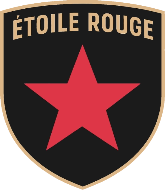 Clublogo voetbalvereniging Étoile Rouge Charleroi uit Roux