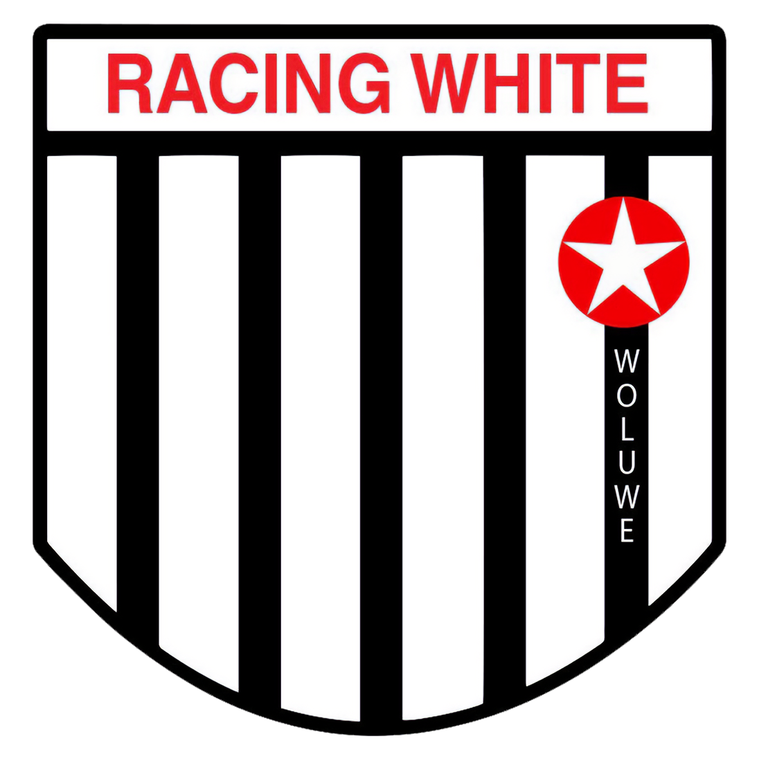 Historisch clublogo voetbalvereniging Racing White Woluwe uit Sint-Lambrechts-Woluwe