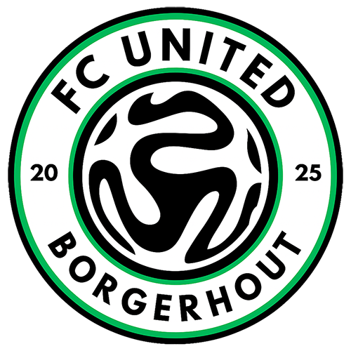 Clublogo voetbalvereniging FC United Borgerhout uit Deurne