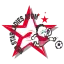Clublogo voetbalvereniging Red Star Ladies Atom (Denderhoutem)