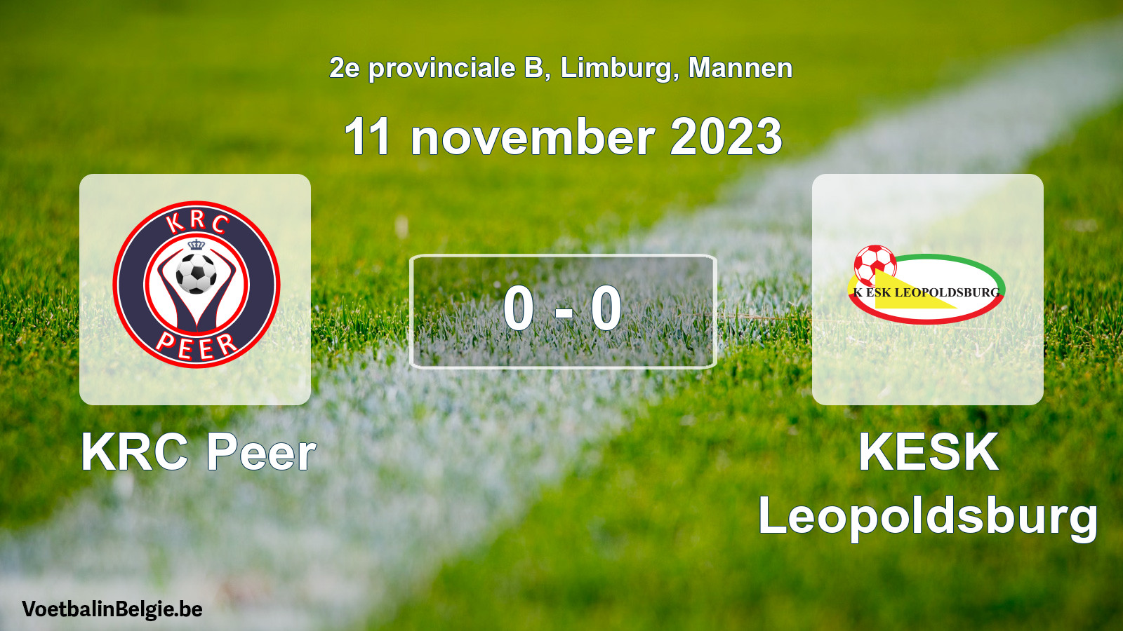 Gespeelde wedstrijd mannenvoetbal: KRC Peer - KESK Leopoldsburg 0 - 0 (11 november 2023)