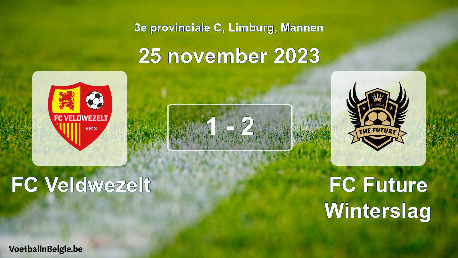 Gespeelde wedstrijd mannenvoetbal: FC Veldwezelt - FC Future Winterslag 1 - 2 (25 november 2023)