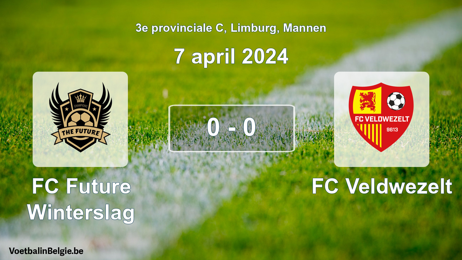 Gespeelde wedstrijd mannenvoetbal: FC Future Winterslag - FC Veldwezelt 0 - 0 (7 april 2024)