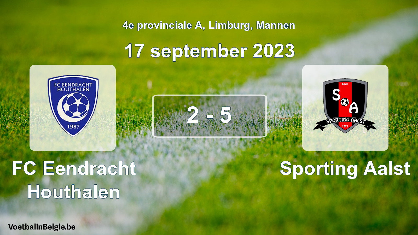 Played match men football: FC Eendracht Houthalen - Sporting Aalst 2 - 5 (17 September 2023)