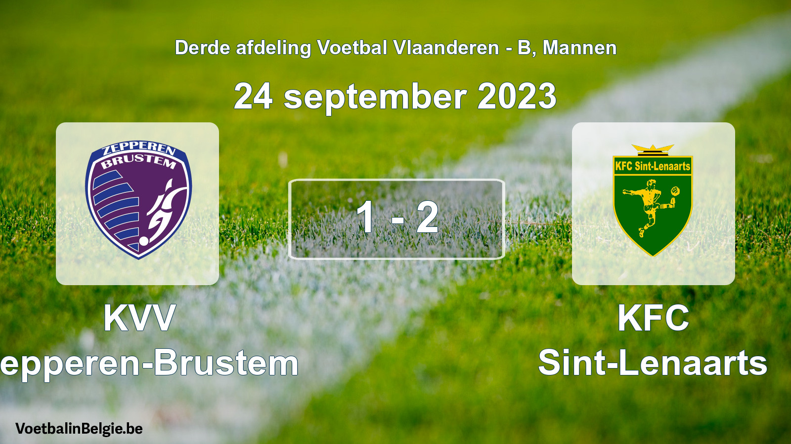 Gespeelde wedstrijd mannenvoetbal: KVV Zepperen-Brustem - KFC Sint-Lenaarts 1 - 2 (24 september 2023)