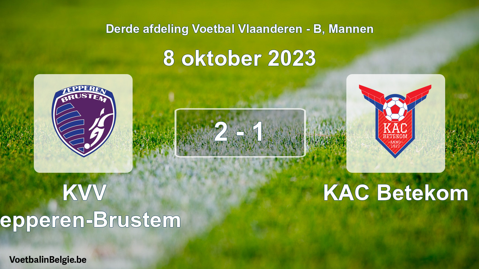 Gespeelde wedstrijd mannenvoetbal: KVV Zepperen-Brustem - KAC Betekom 2 - 1 (8 oktober 2023)