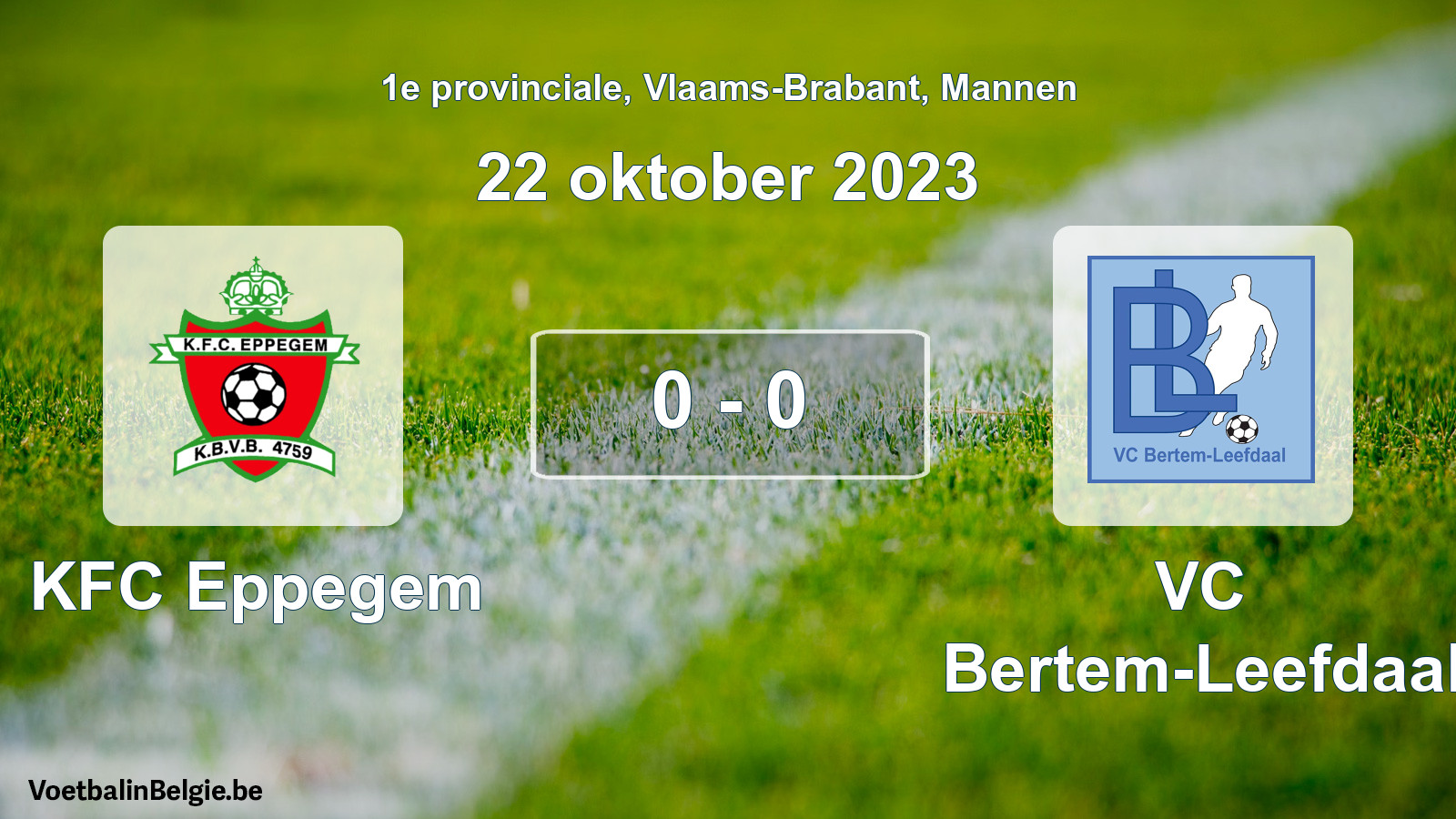 Gespeelde wedstrijd mannenvoetbal: KFC Eppegem - VC Bertem-Leefdaal 0 - 0 (22 oktober 2023)
