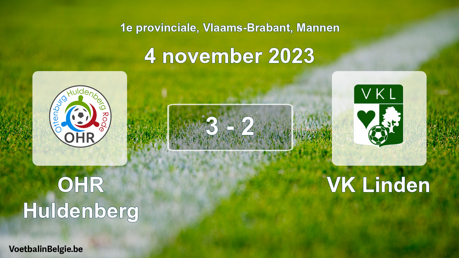 Played match men football: OHR Huldenberg - VK Linden 3 - 2 (4 November 2023)