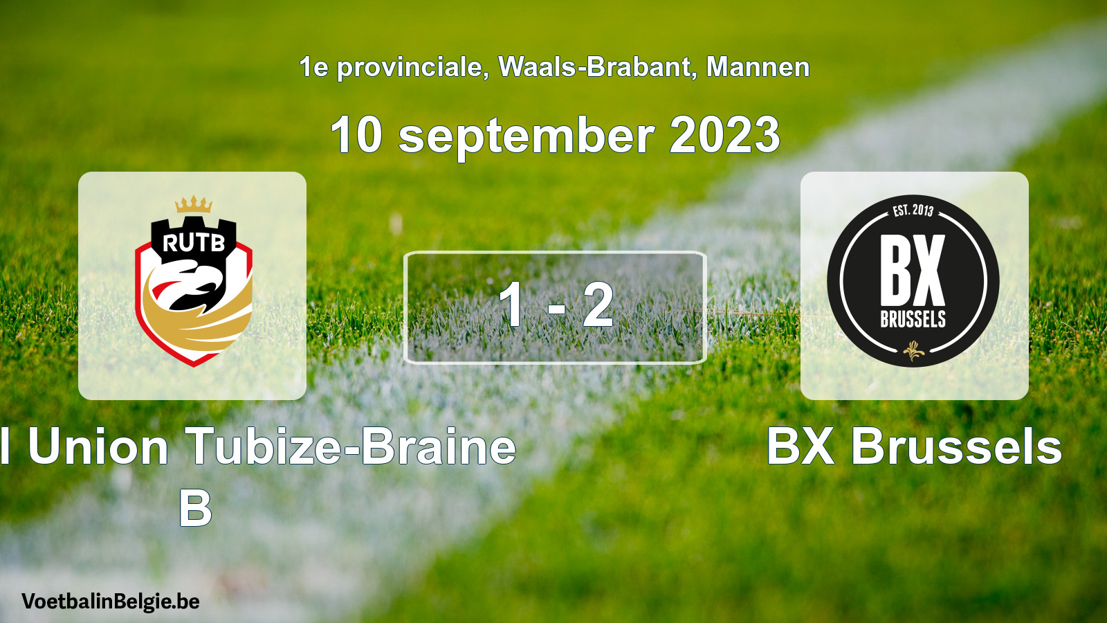 Gespeelde wedstrijd mannenvoetbal: Royal Union Tubize-Braine B - BX Brussels 1 - 2 (10 september 2023)