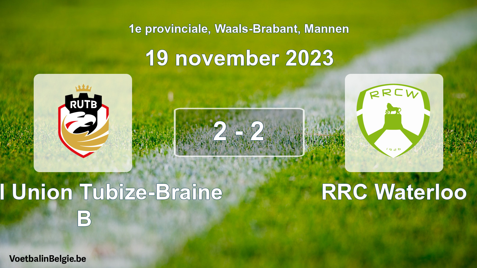 Gespeelde wedstrijd mannenvoetbal: Royal Union Tubize-Braine B - RRC Waterloo 2 - 2 (19 november 2023)