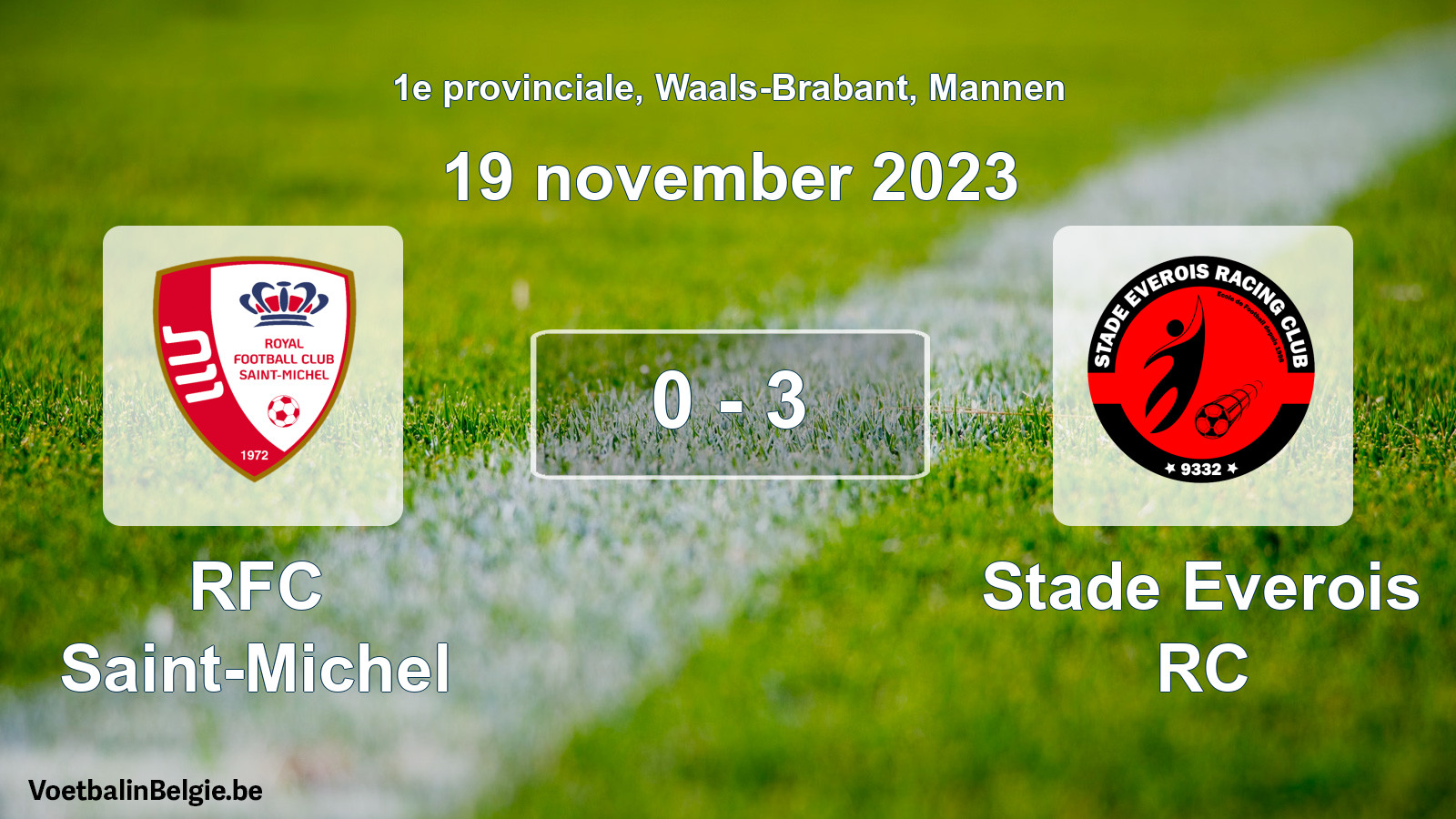 Gespeelde wedstrijd mannenvoetbal: RFC Saint-Michel - Stade Everois RC 0 - 3 (19 november 2023)