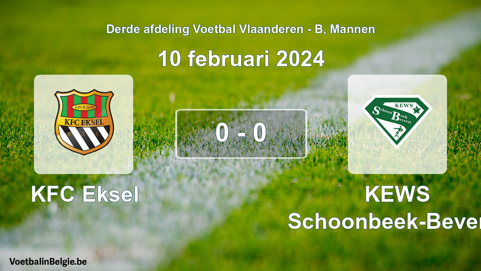 Gespeelde wedstrijd mannenvoetbal: KFC Eksel - KEWS Schoonbeek-Beverst 0 - 0 (10 februari 2024)