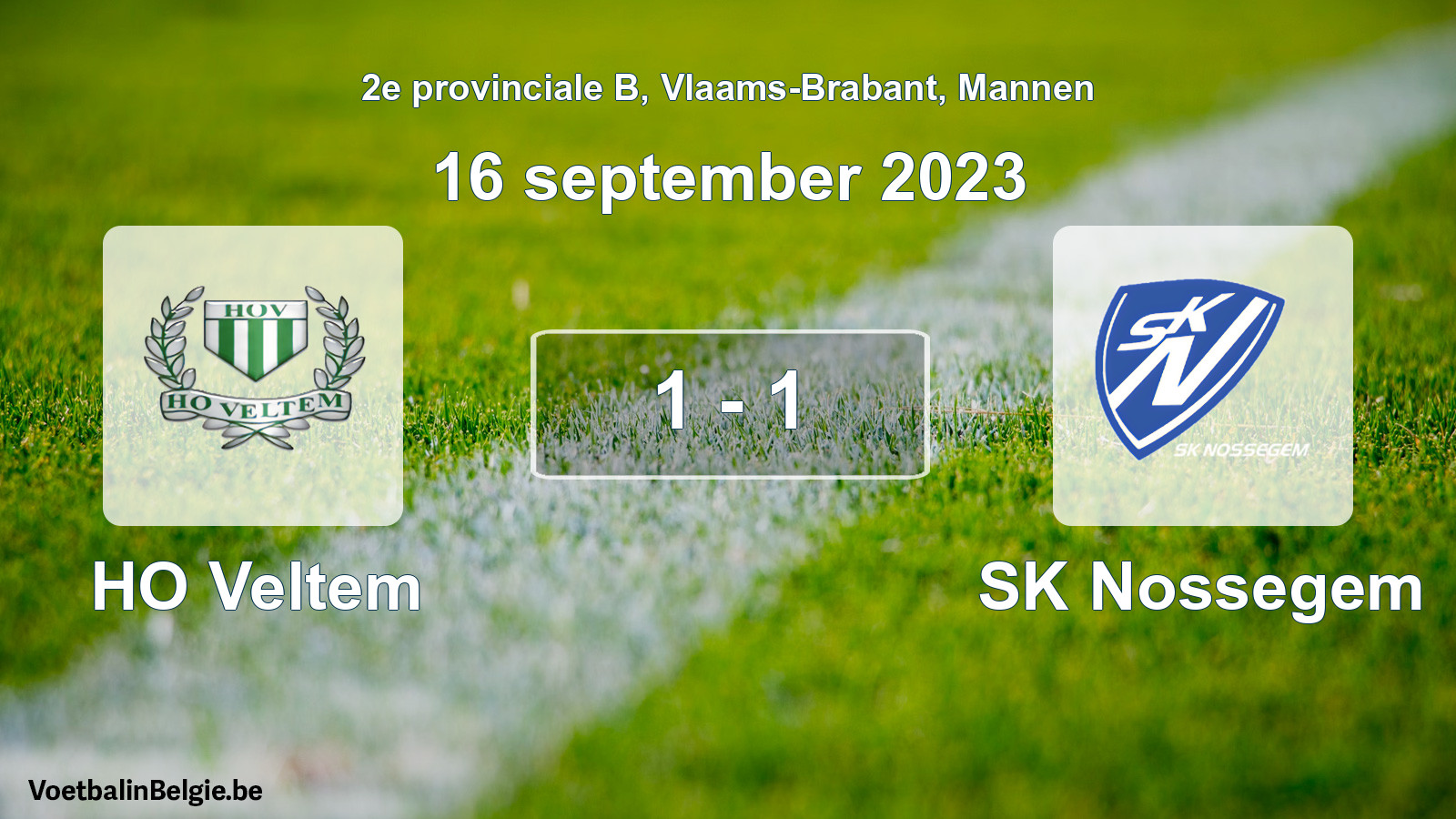 Gespeelde wedstrijd mannenvoetbal: HO Veltem - SK Nossegem 1 - 1 (16 september 2023)
