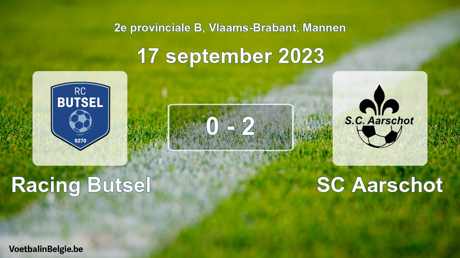 Gespeelde wedstrijd mannenvoetbal: Racing Butsel - SC Aarschot 0 - 2 (17 september 2023)