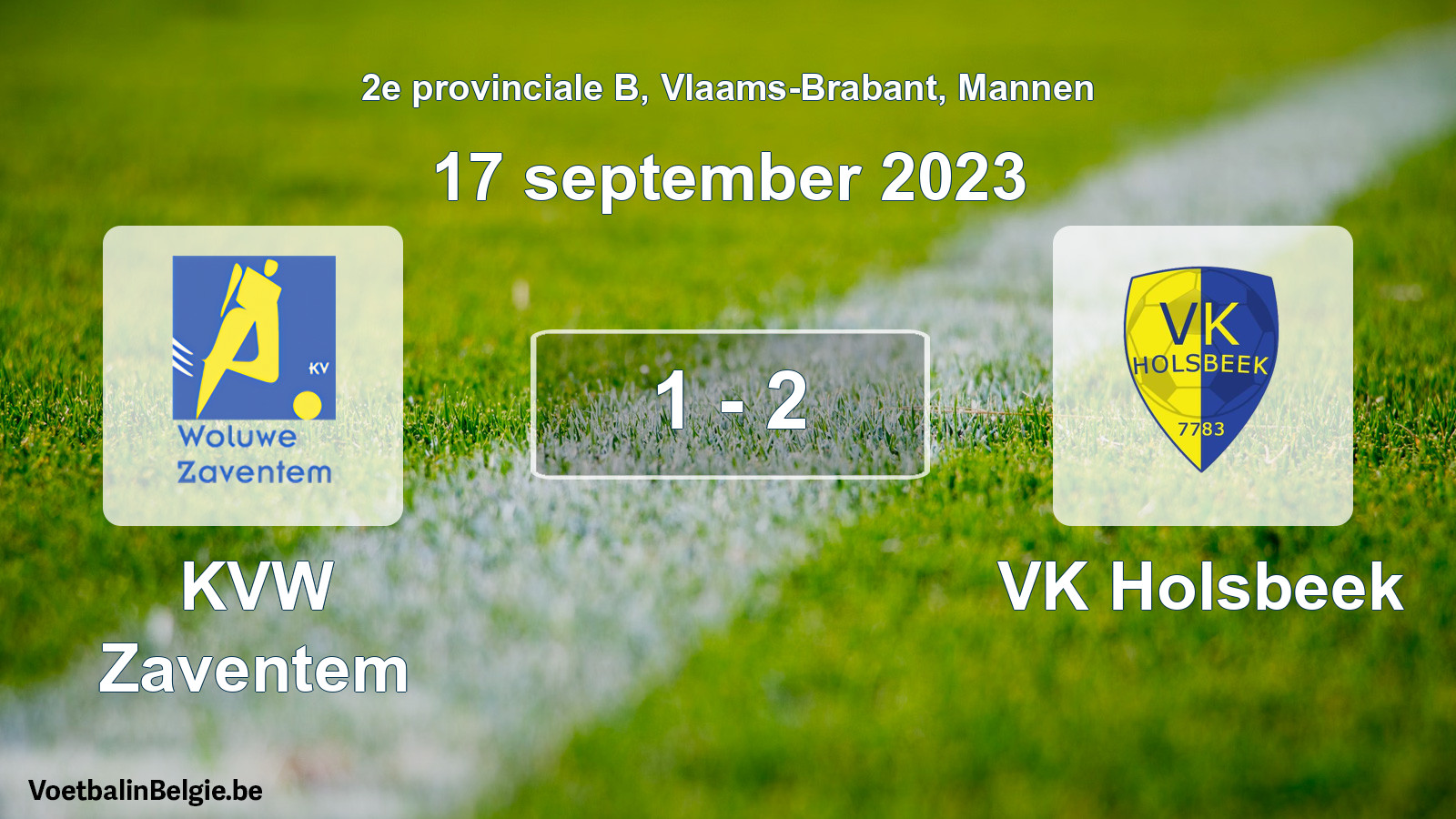 Gespeelde wedstrijd mannenvoetbal: KVW Zaventem - VK Holsbeek 1 - 2 (17 september 2023)