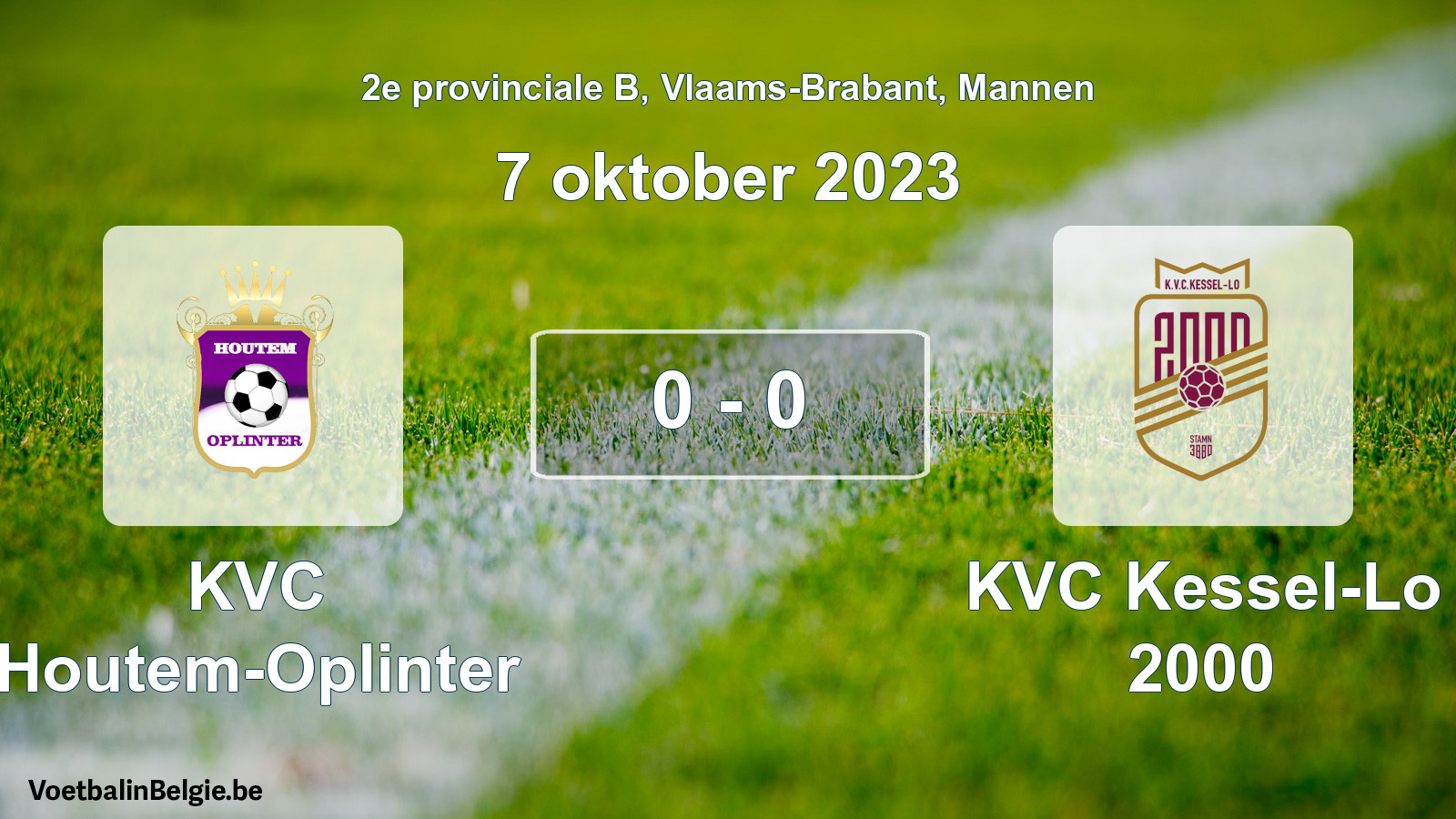 Gespeelde wedstrijd mannenvoetbal: KVC Houtem-Oplinter - KVC Kessel-Lo 2000 0 - 0 (7 oktober 2023)