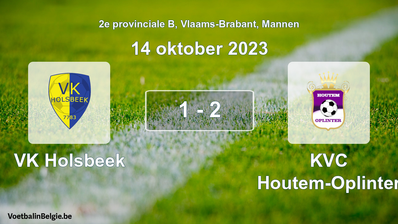 Gespeelde wedstrijd mannenvoetbal: VK Holsbeek - KVC Houtem-Oplinter 1 - 2 (14 oktober 2023)