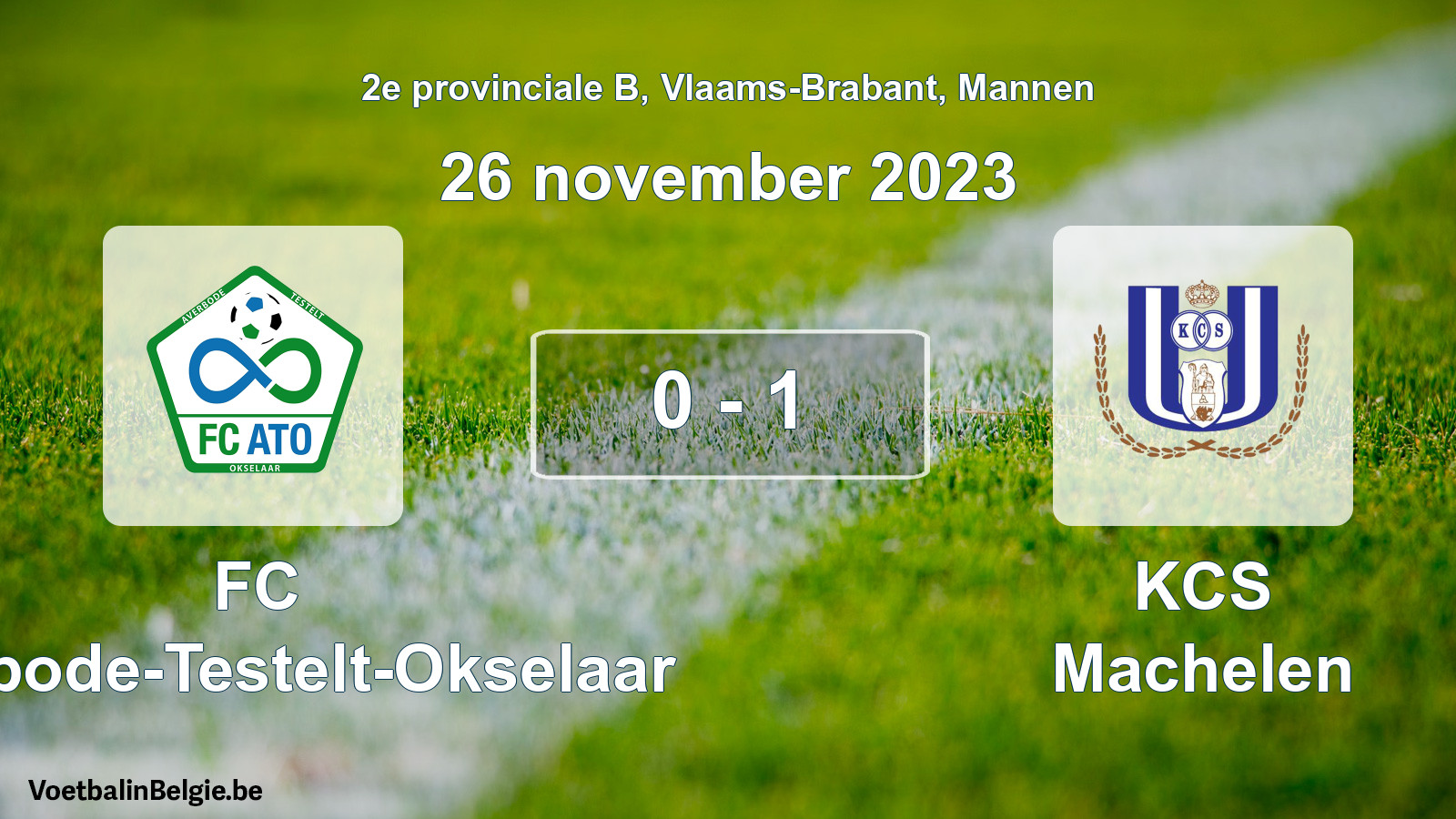 Gespeelde wedstrijd mannenvoetbal: FC Averbode-Testelt-Okselaar - KCS Machelen 0 - 1 (26 november 2023)