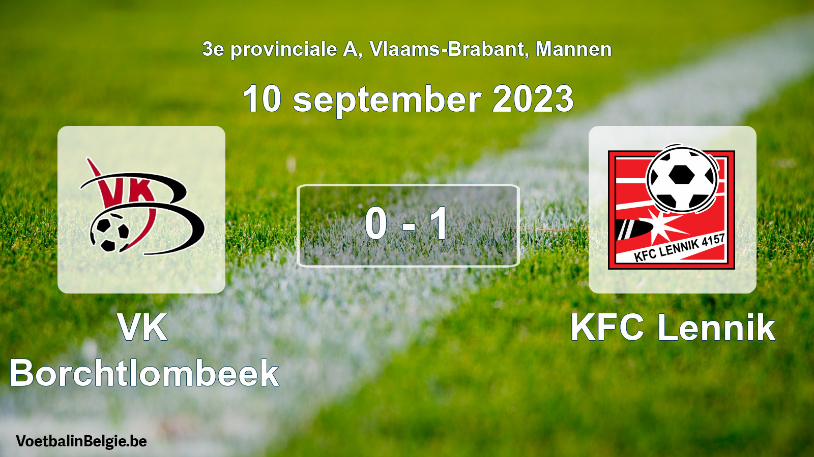 Gespeelde wedstrijd mannenvoetbal: VK Borchtlombeek - KFC Lennik 0 - 1 (10 september 2023)