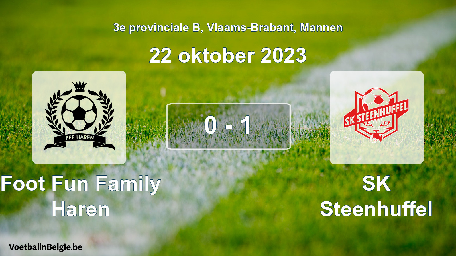 Gespieltes Spiel männer-Fußball: Foot Fun Family Haren - SK Steenhuffel 0 - 1 (22 Oktober 2023)