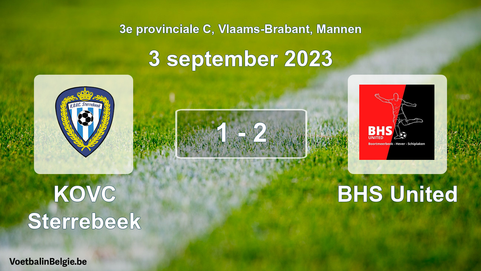Gespeelde wedstrijd mannenvoetbal: KOVC Sterrebeek - BHS United 1 - 2 (3 september 2023)