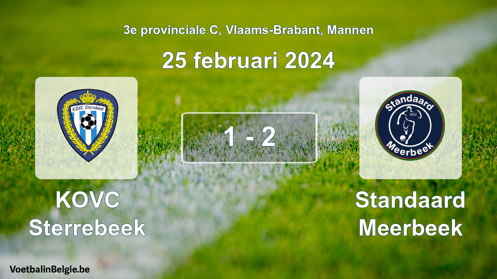 Gespeelde wedstrijd mannenvoetbal: KOVC Sterrebeek - Standaard Meerbeek 1 - 2 (25 februari 2024)