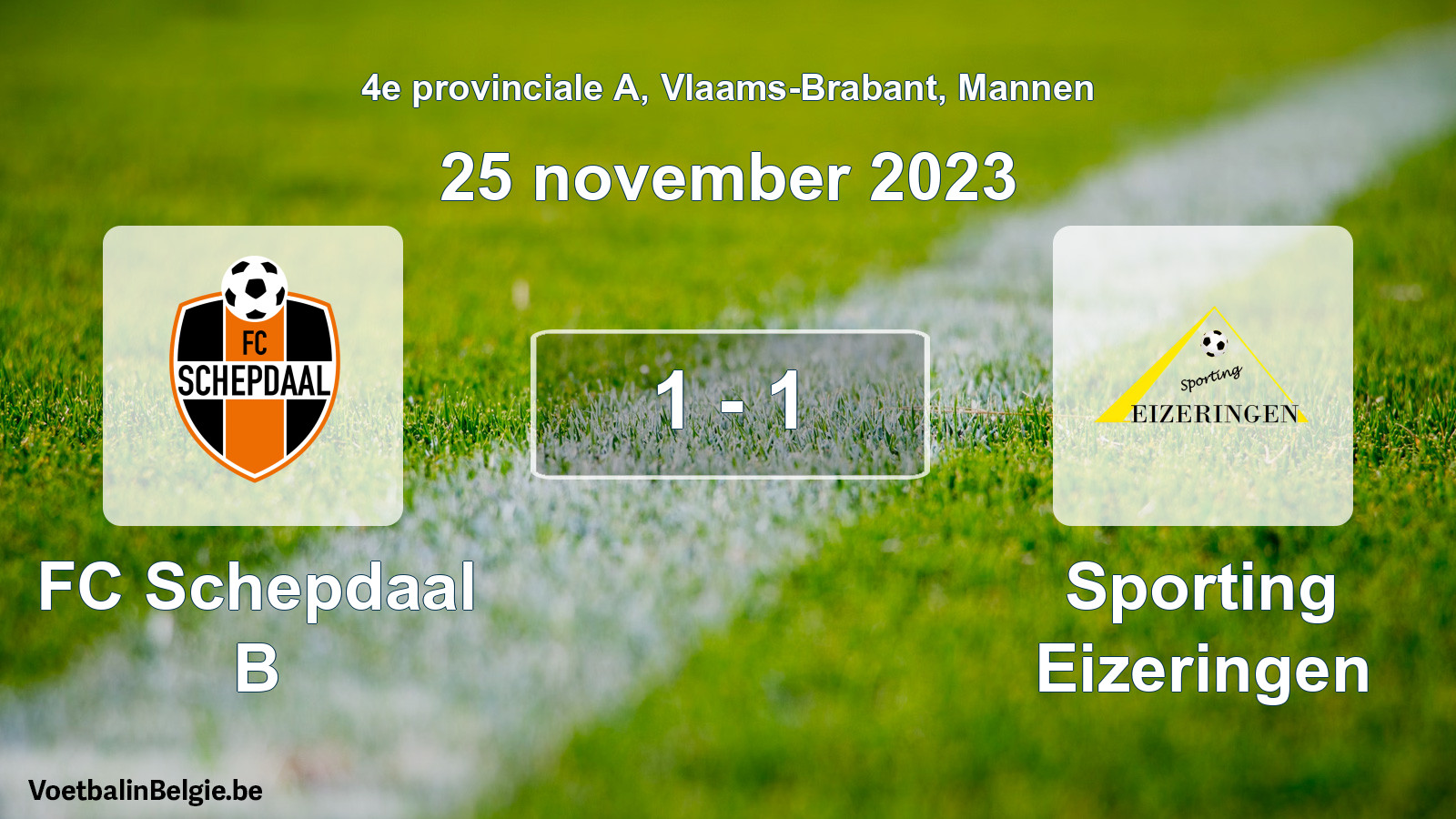 Played match men football: FC Schepdaal B - Sporting Eizeringen 1 - 1 (25 November 2023)