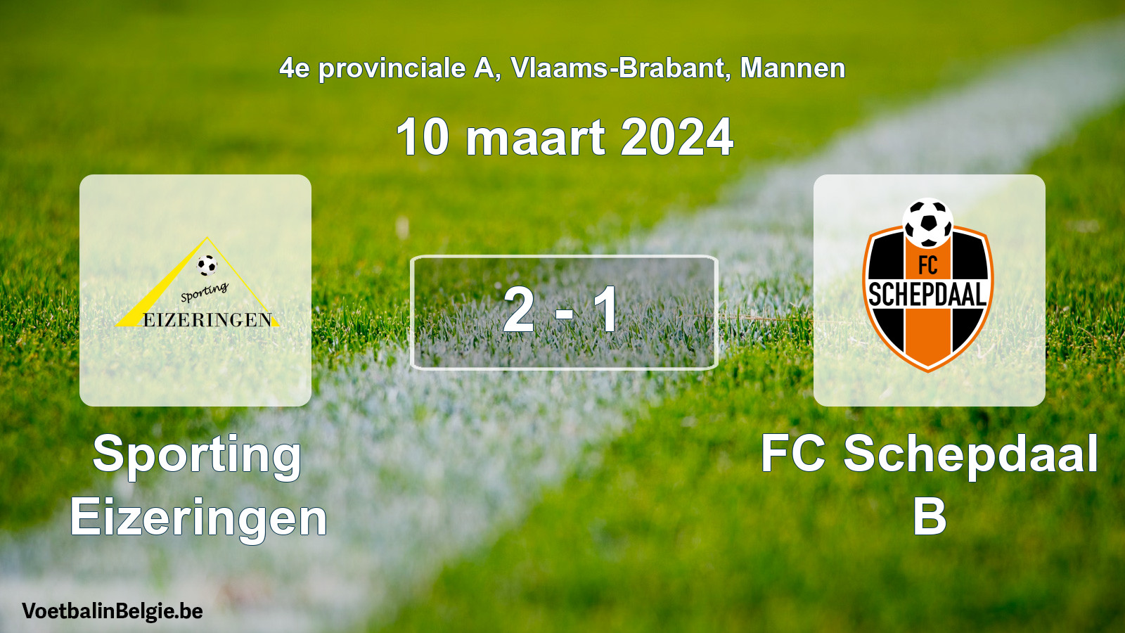 Played match men football: Sporting Eizeringen - FC Schepdaal B 2 - 1 (10 March 2024)