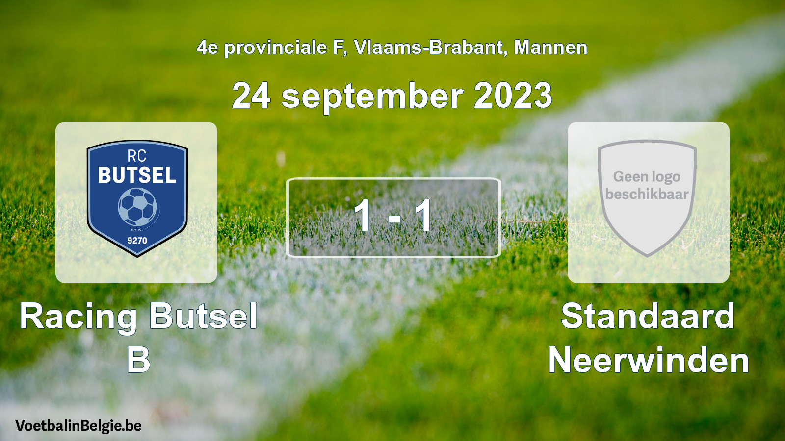 Gespeelde wedstrijd mannenvoetbal: Racing Butsel B - Standaard Neerwinden 1 - 1 (24 september 2023)