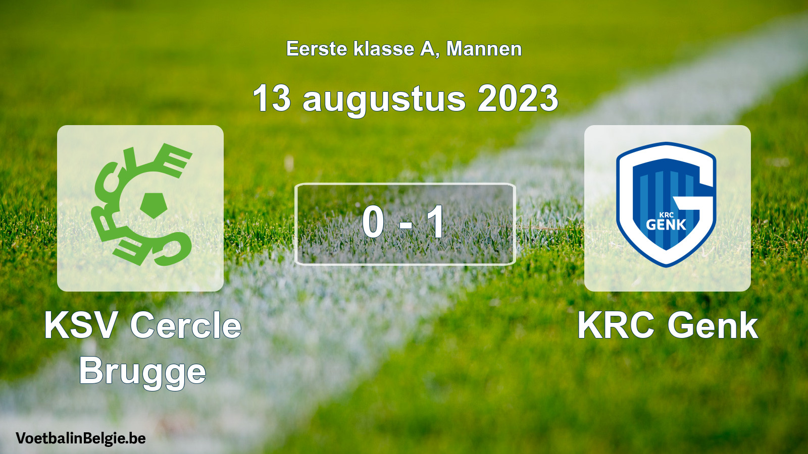 Gespeelde wedstrijd mannenvoetbal: KSV Cercle Brugge - KRC Genk 0 - 1 (13 augustus 2023)