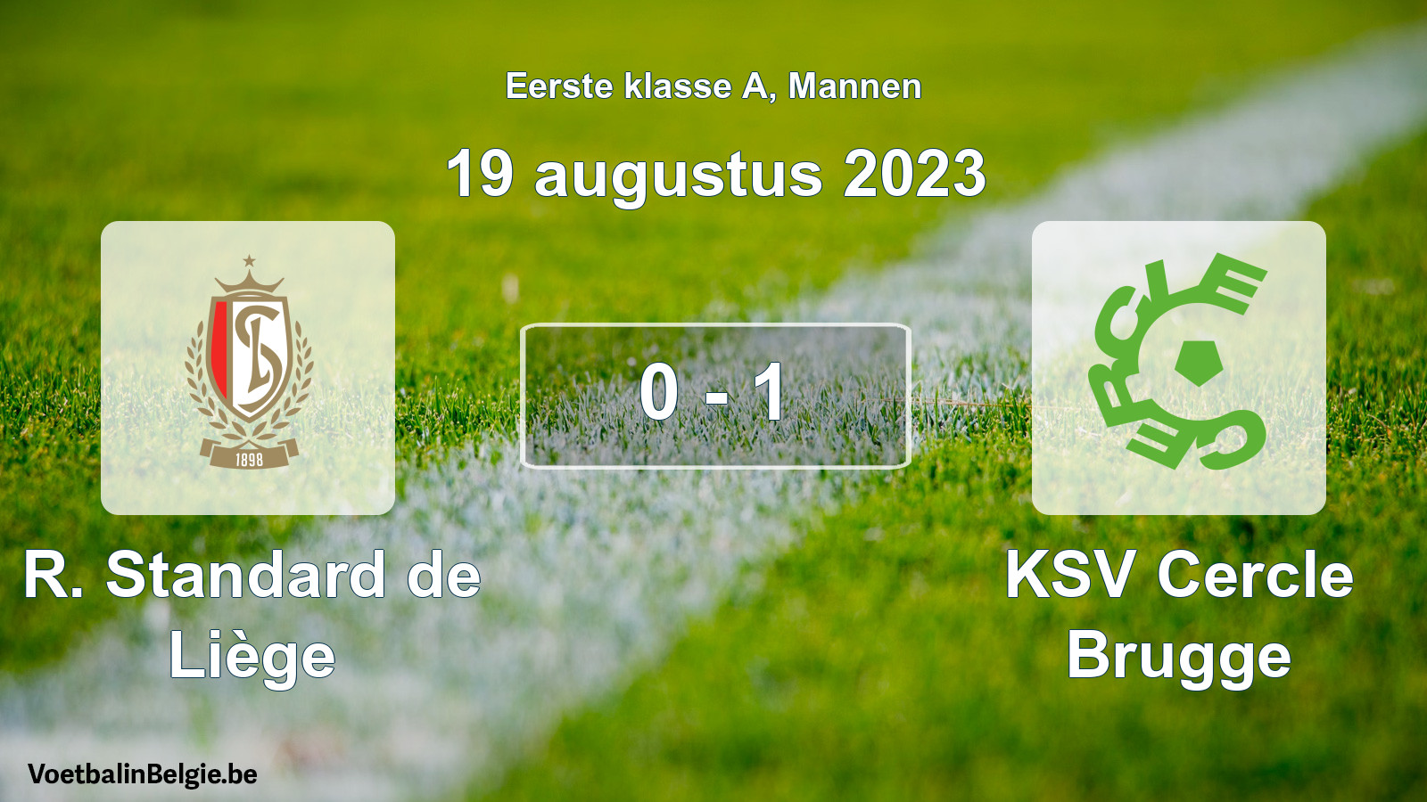 Gespeelde wedstrijd mannenvoetbal: R. Standard de Liège - KSV Cercle Brugge 0 - 1 (19 augustus 2023)