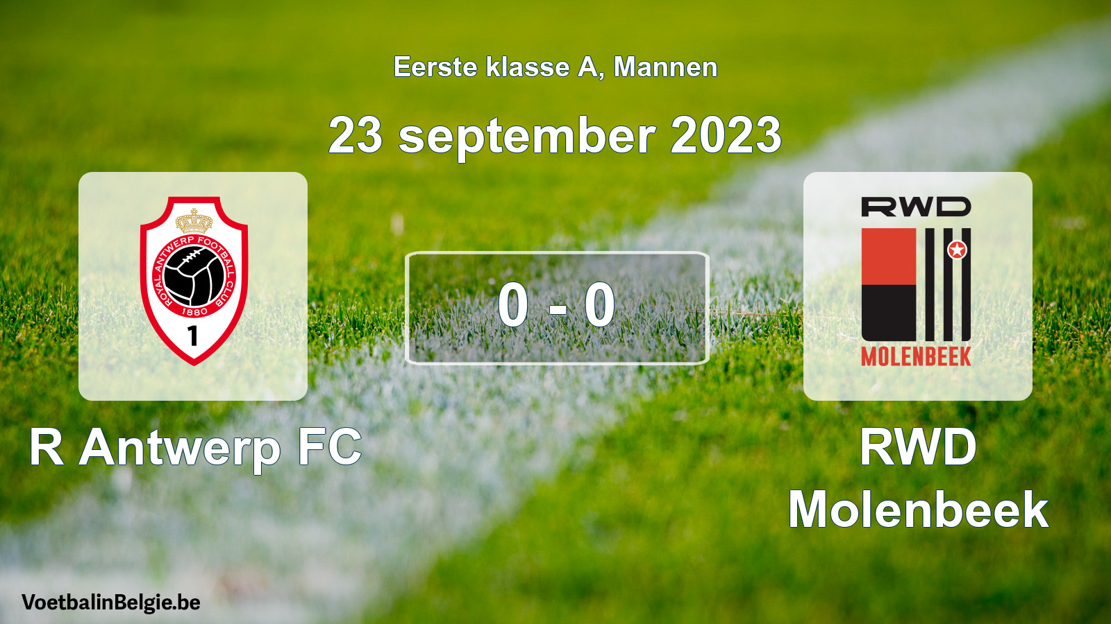 Gespeelde wedstrijd mannenvoetbal: R Antwerp FC - RWD Molenbeek 0 - 0 (23 september 2023)