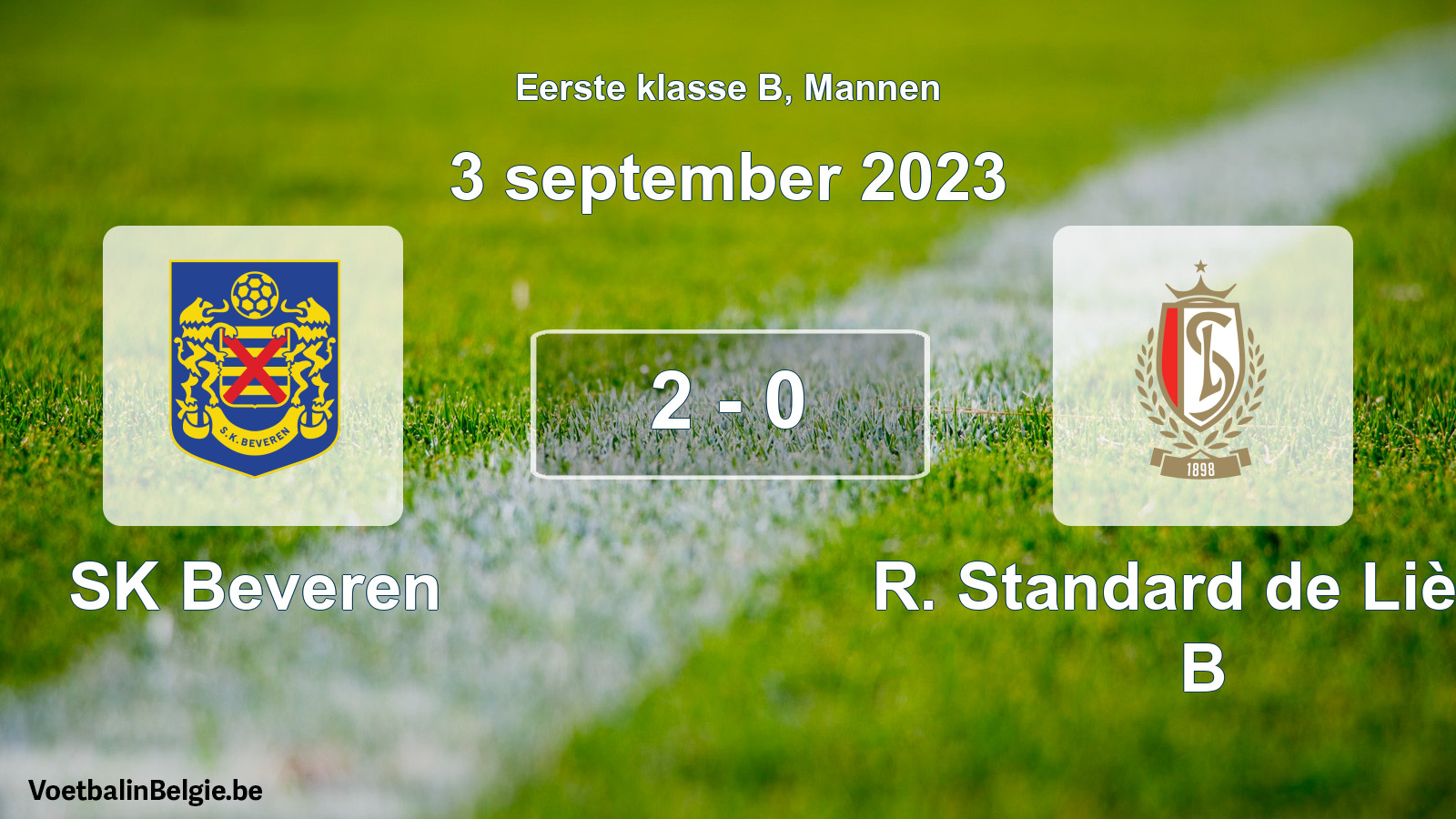 Gespeelde wedstrijd mannenvoetbal: SK Beveren - R. Standard de Liège B 2 - 0 (3 september 2023)