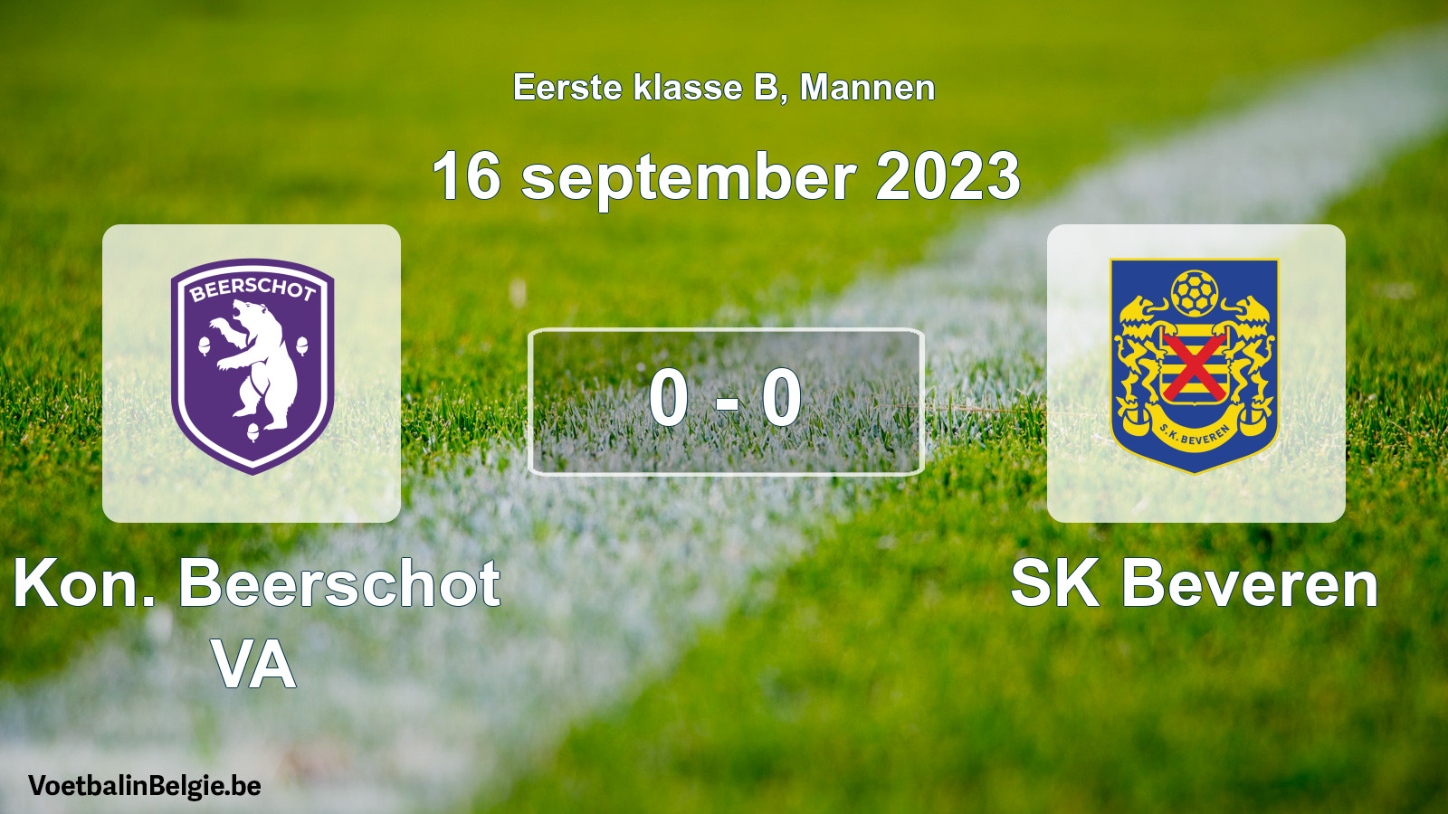 Gespeelde wedstrijd mannenvoetbal: Kon. Beerschot VA - SK Beveren 0 - 0 (16 september 2023)