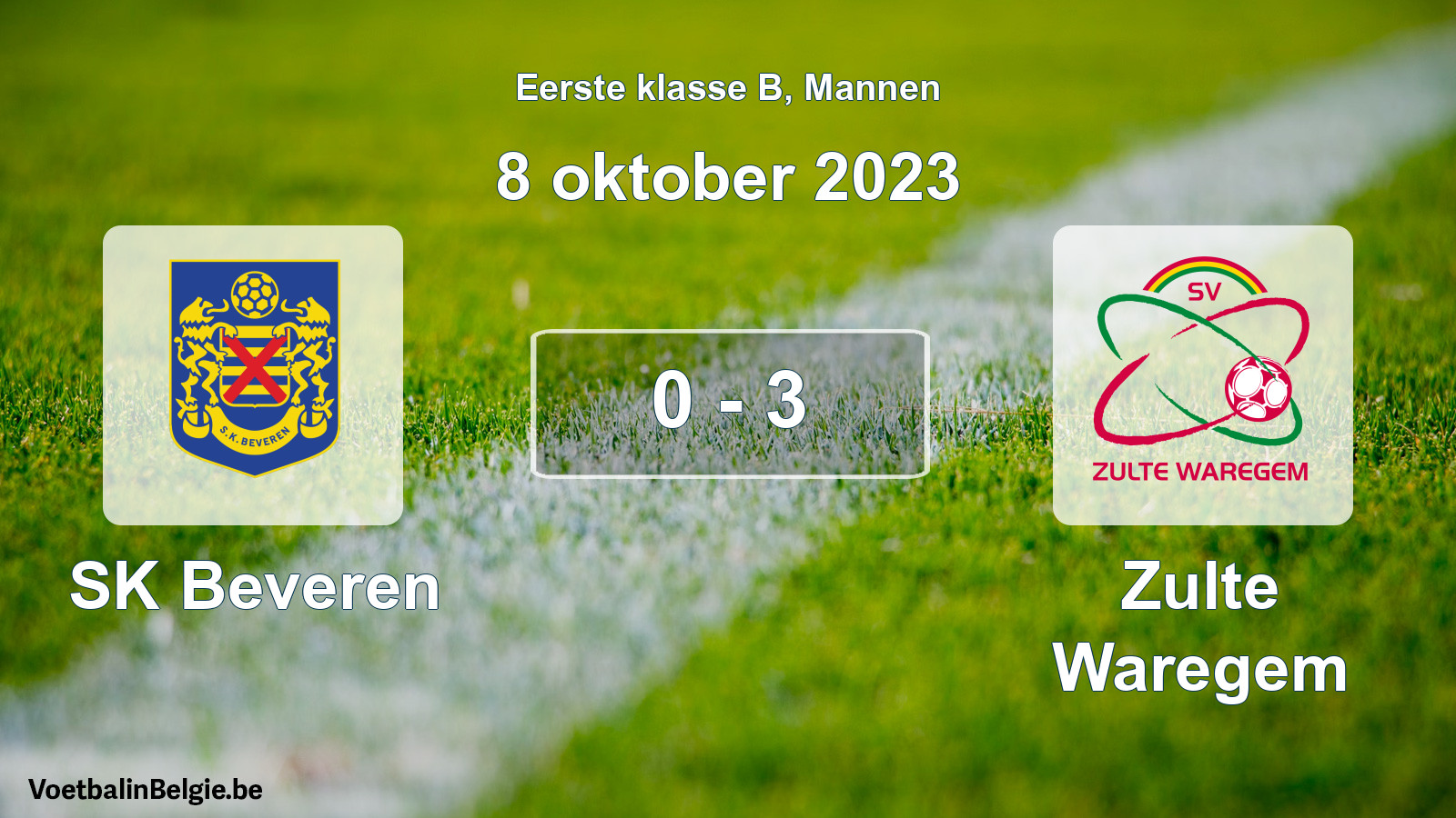 Gespeelde wedstrijd mannenvoetbal: SK Beveren - Zulte Waregem 0 - 3 (8 oktober 2023)