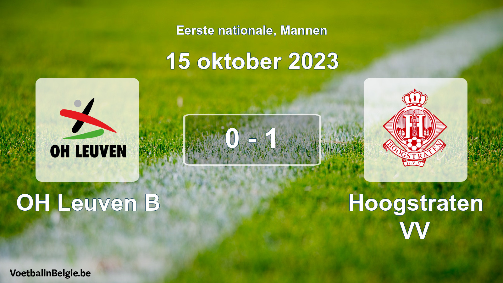 Gespeelde wedstrijd mannenvoetbal: OH Leuven B - Hoogstraten VV 0 - 1 (15 oktober 2023)
