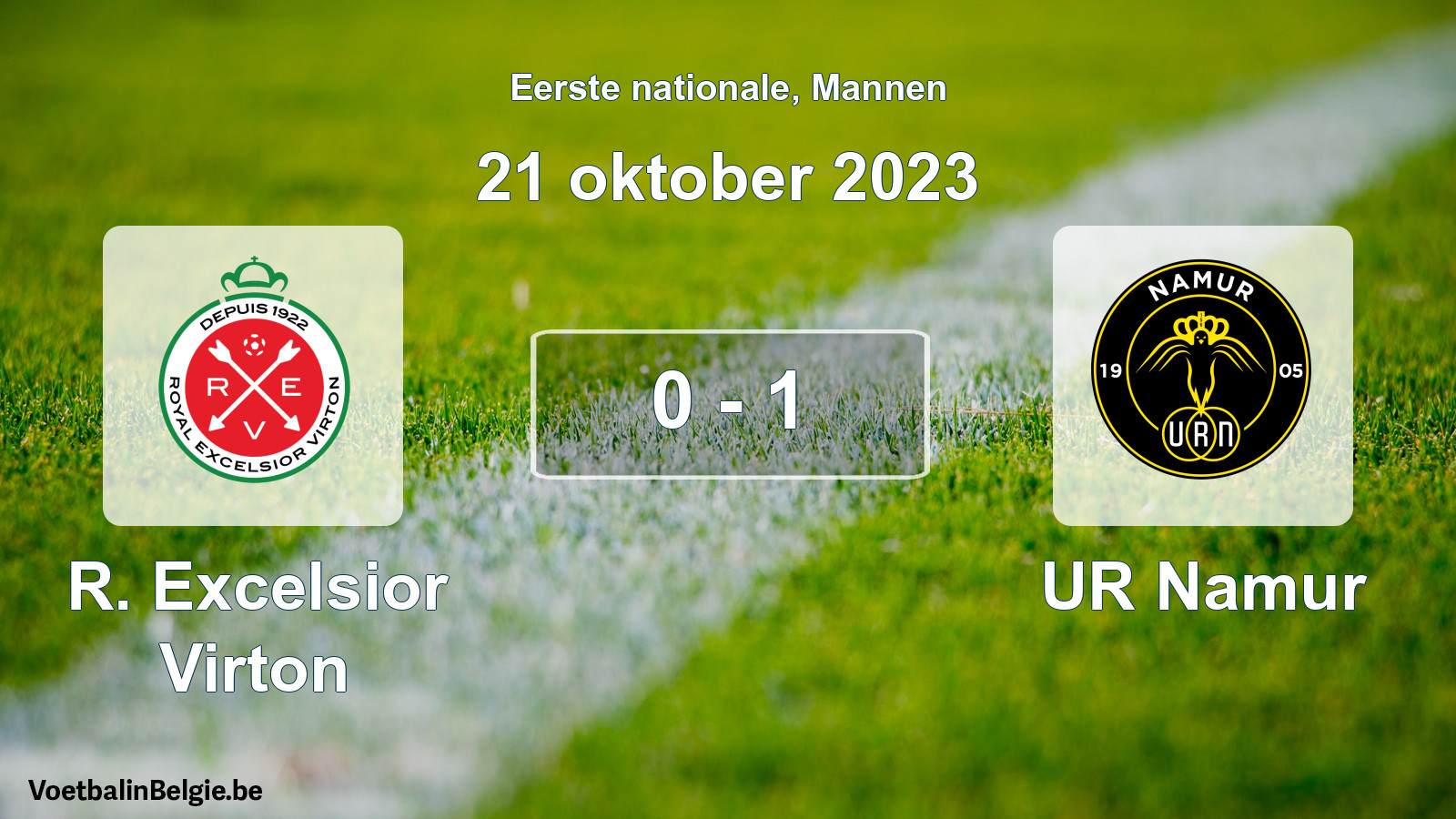 Gespeelde wedstrijd mannenvoetbal: R. Excelsior Virton - UR Namur 0 - 1 (21 oktober 2023)