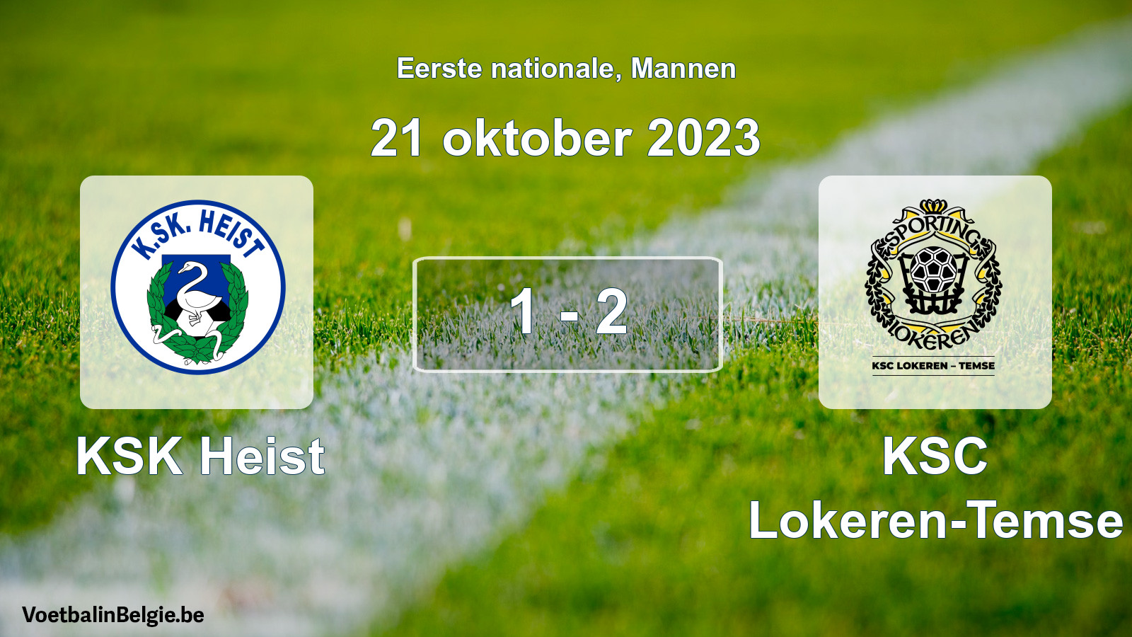 Gespeelde wedstrijd mannenvoetbal: KSK Heist - KSC Lokeren-Temse 1 - 2 (21 oktober 2023)