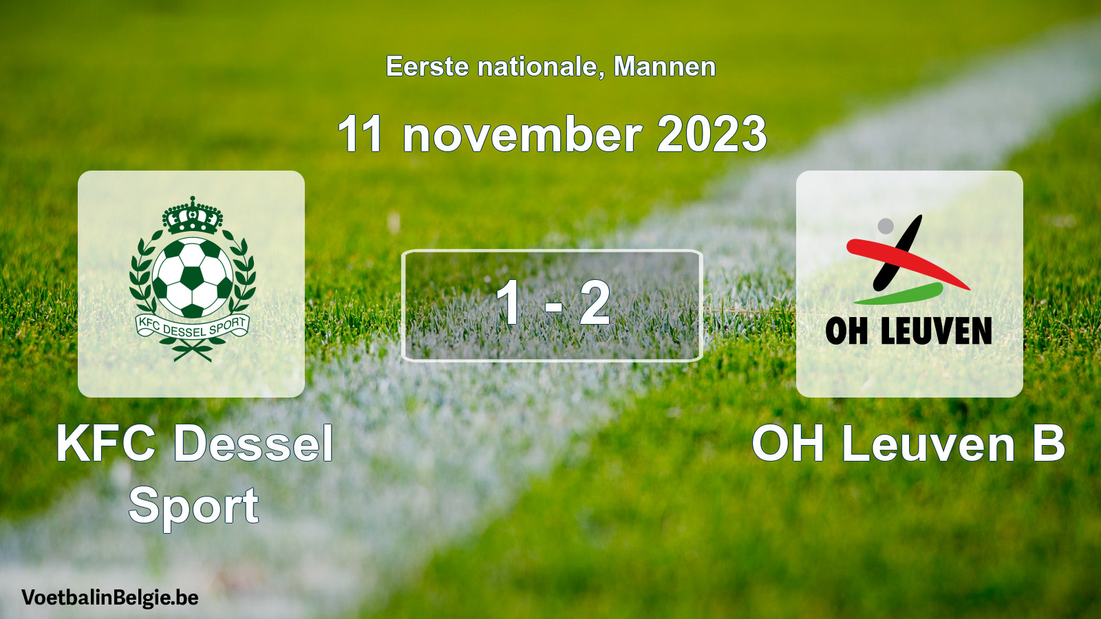 Gespeelde wedstrijd mannenvoetbal: KFC Dessel Sport - OH Leuven B 1 - 2 (11 november 2023)
