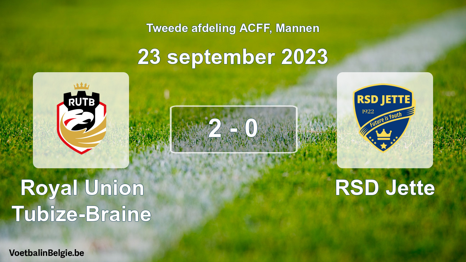 Gespeelde wedstrijd mannenvoetbal: Royal Union Tubize-Braine - RSD Jette 2 - 0 (23 september 2023)