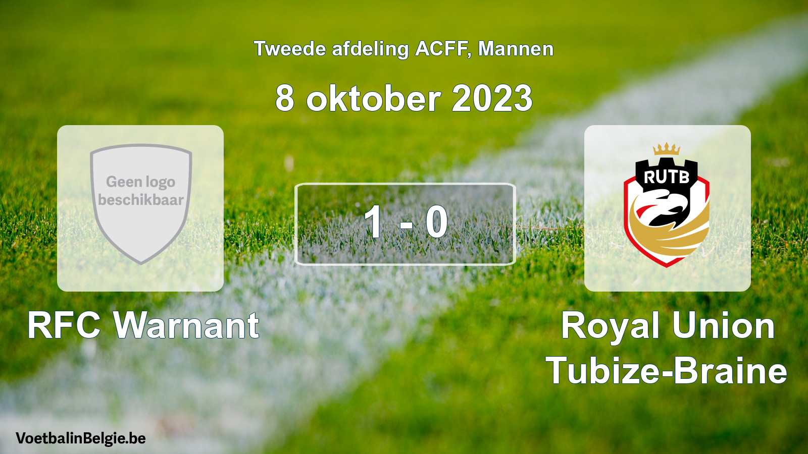 Gespeelde wedstrijd mannenvoetbal: RFC Warnant - Royal Union Tubize-Braine 1 - 0 (8 oktober 2023)