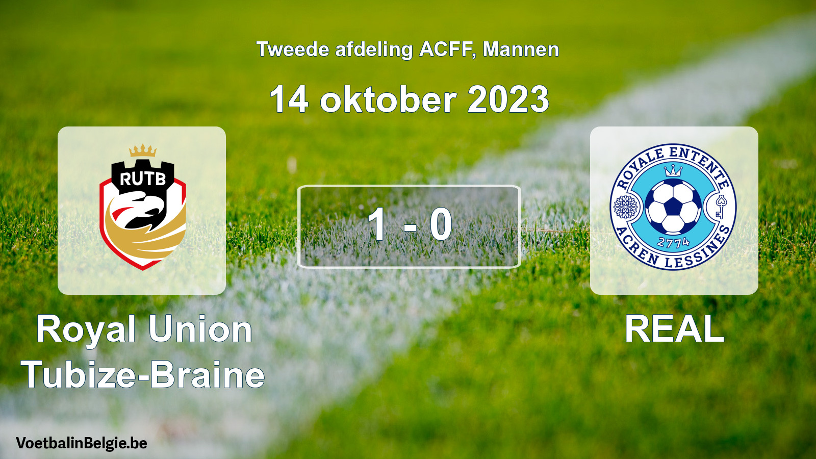 Gespeelde wedstrijd mannenvoetbal: Royal Union Tubize-Braine - REAL 1 - 0 (14 oktober 2023)