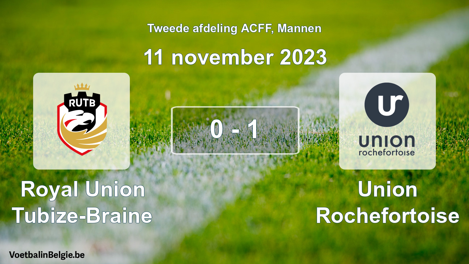 Gespeelde wedstrijd mannenvoetbal: Royal Union Tubize-Braine - Union Rochefortoise 0 - 1 (11 november 2023)