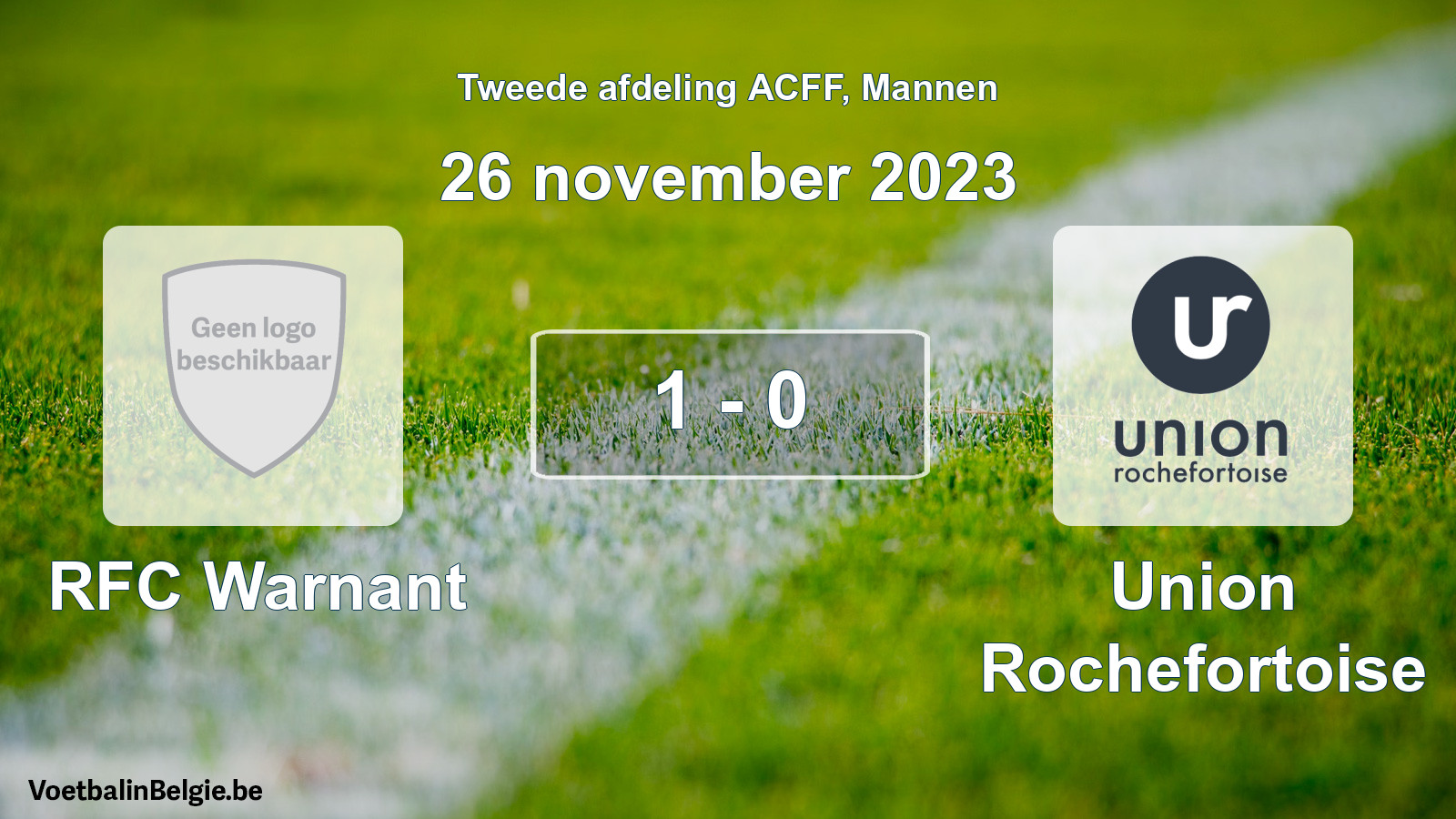 Gespeelde wedstrijd mannenvoetbal: RFC Warnant - Union Rochefortoise 1 - 0 (26 november 2023)