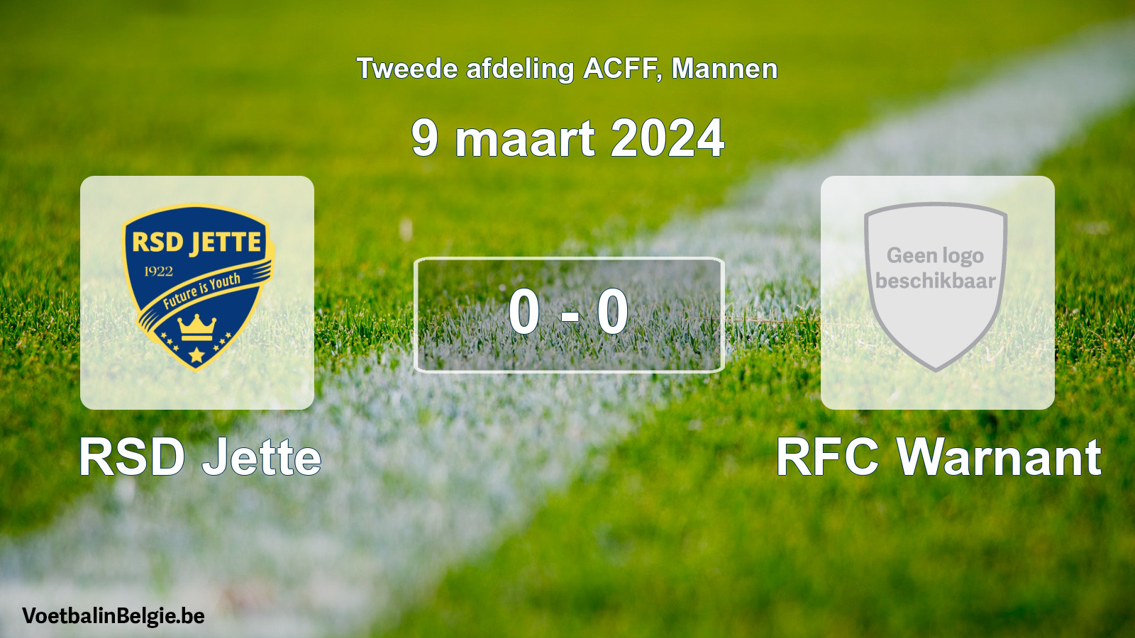 Gespeelde wedstrijd mannenvoetbal: RSD Jette - RFC Warnant 0 - 0 (9 maart 2024)