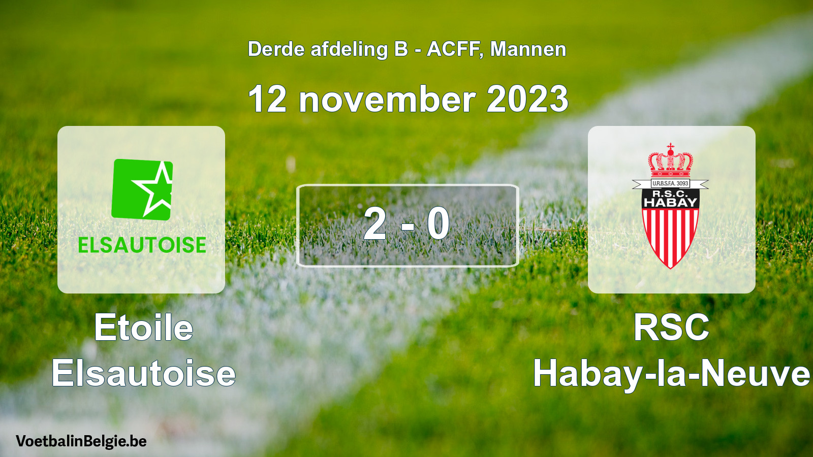 Played match men football: Etoile Elsautoise - RSC Habay-la-Neuve 2 - 0 (12 November 2023)