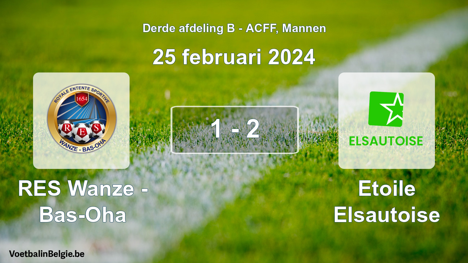 Played match men football: RES Wanze - Bas-Oha - Etoile Elsautoise 1 - 2 (25 February 2024)