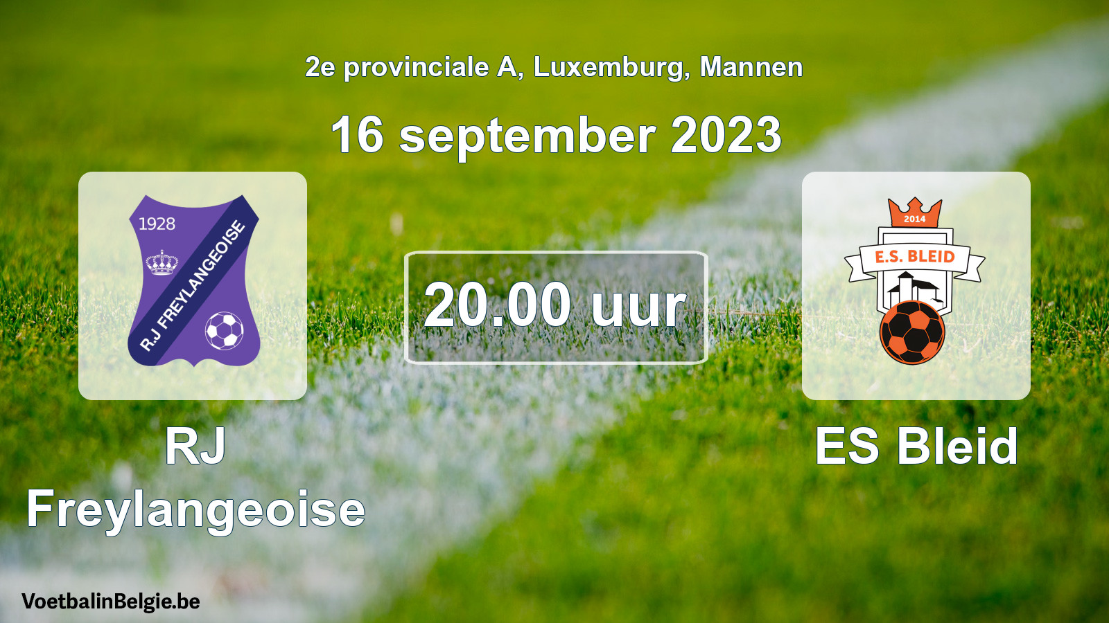 Match prévu football hommes: RJ Freylangeoise - ES Bleid (16 septembre 2023)