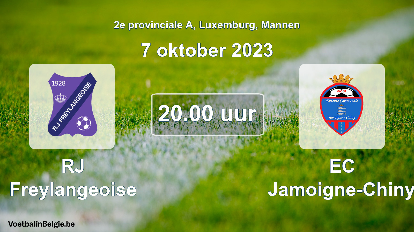 Match prévu football hommes: RJ Freylangeoise - EC Jamoigne-Chiny (7 octobre 2023)