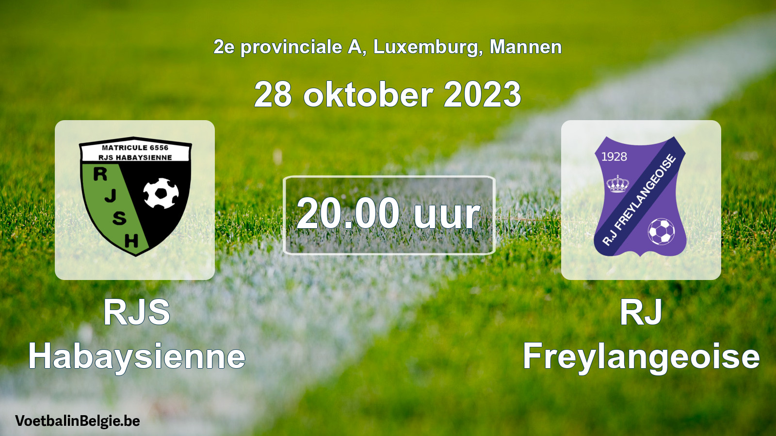 Match prévu football hommes: RJS Habaysienne - RJ Freylangeoise (28 octobre 2023)